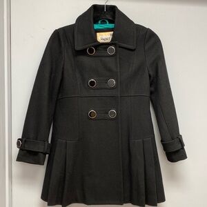 Sugarfly Girls Black Wool Coat